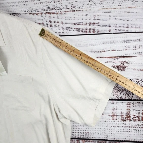 NWT Tommy Bahama Tropic Isles Silk Hawaiian Shirt XXL Regular Fit White ST325384 - Picture 8 of 10